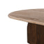 CCF8716-RB 1.2m Travertine Top Oval Coffee Table - Walnut