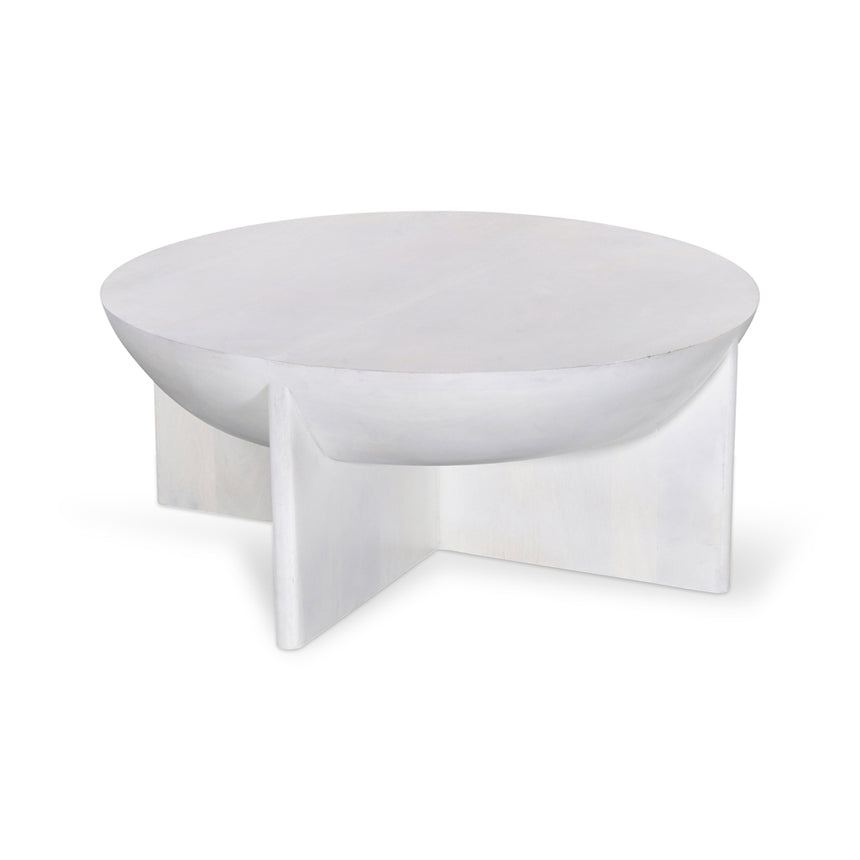 CCF8726-RB 90cm Round Coffee Table - Cafe White