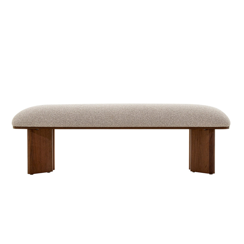 CDB10240-IG Walnut Bench - Clay Grey