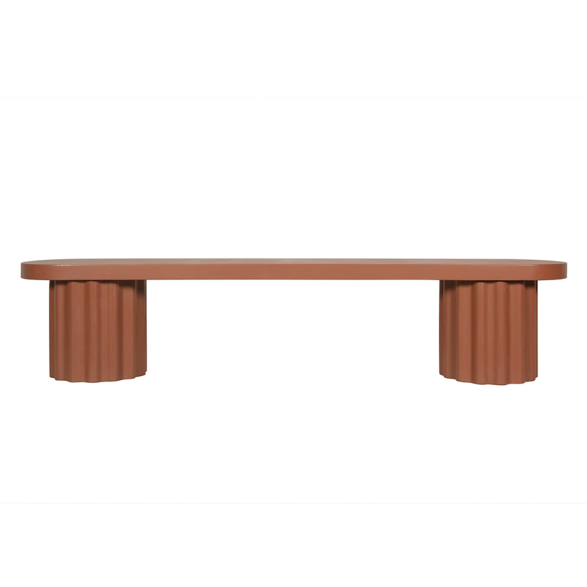 CDB12290-CO 2.1m Concrete Bench - Terracotta