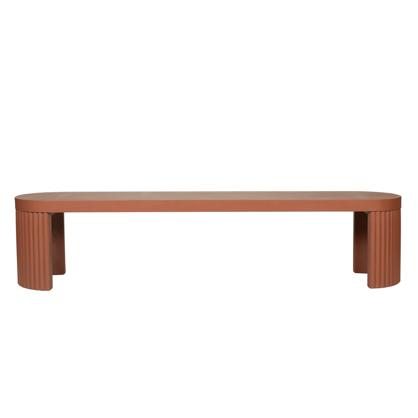 CDB12298-CO 2m Concrete Bench - Terracotta
