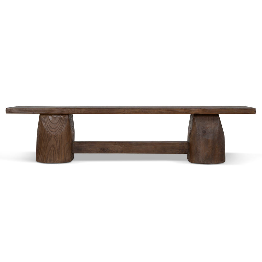 CDB12677-NA 2m Elm Bench - Dark Brown
