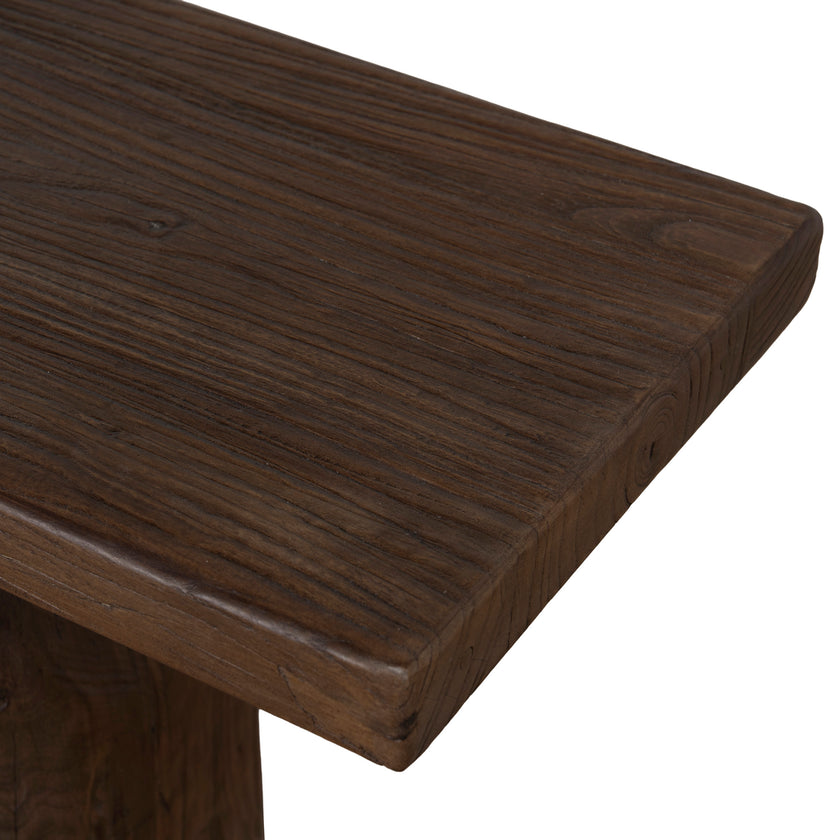 CDB12677-NA 2m Elm Bench - Dark Brown