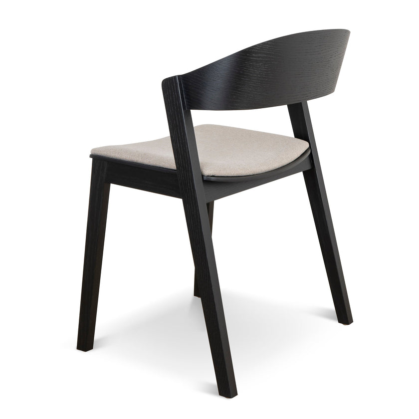 Set of 2 - CDC10054-SDx2 Black Dining Chair - Grey Seat Dining Chair Swady-Core