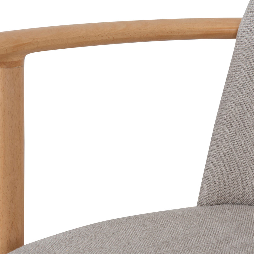Set of 2 - CDC10055-SDx2 Natural Dining Armchair - Grey Seat Dining Chair Swady-Core