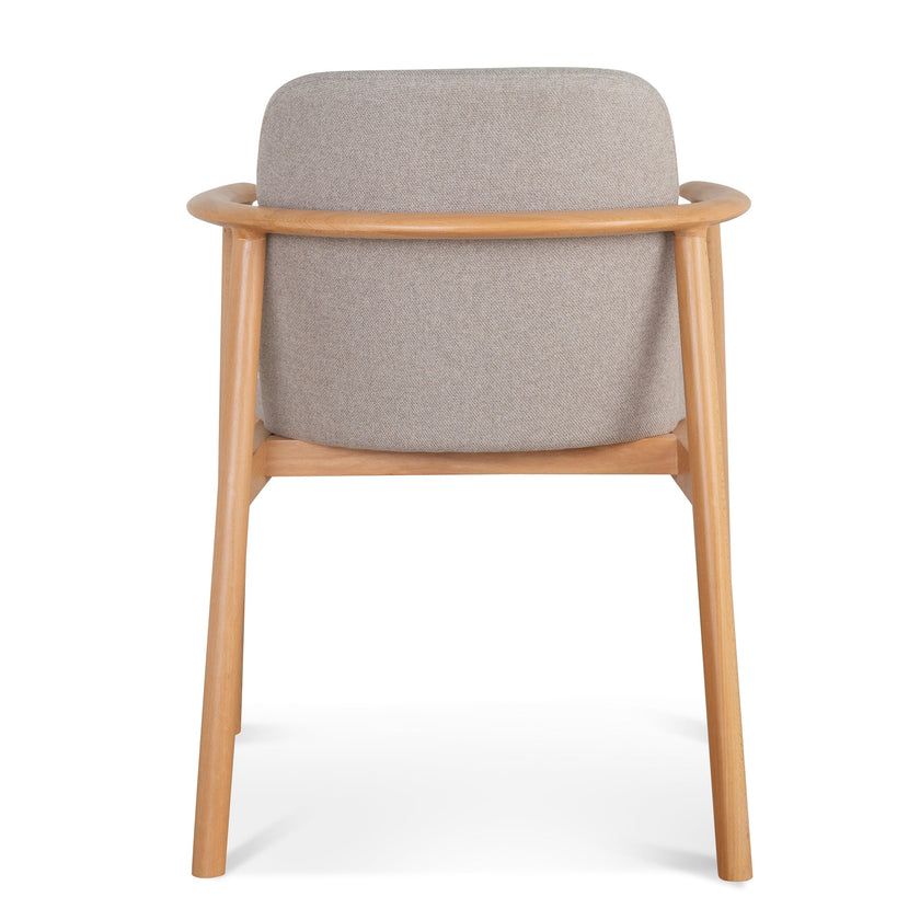 Set of 2 - CDC10055-SDx2 Natural Dining Armchair - Grey Seat Dining Chair Swady-Core