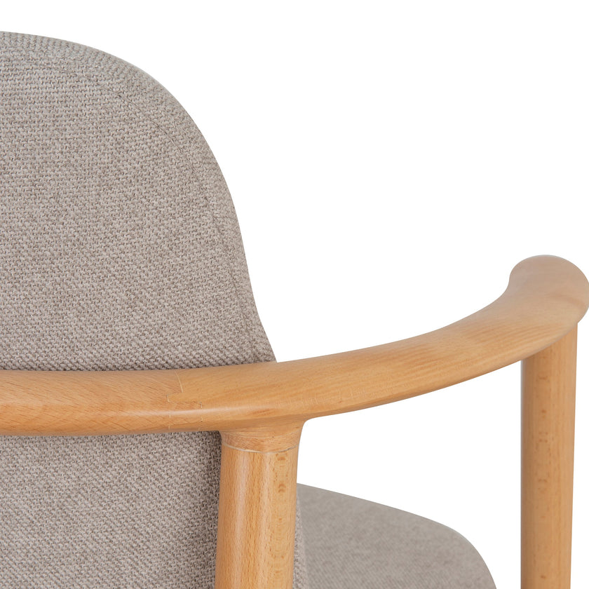 Set of 2 - CDC10055-SDx2 Natural Dining Armchair - Grey Seat Dining Chair Swady-Core
