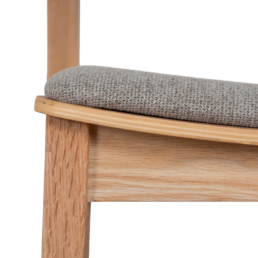 CDC10291-SD Natural Dining Chair - Grey Seat (Set of 2)