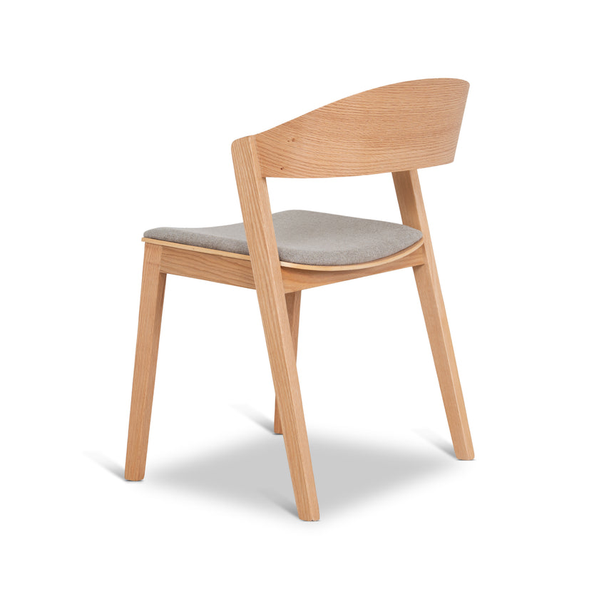 CDC10291-SD Natural Dining Chair - Grey Seat (Set of 2)