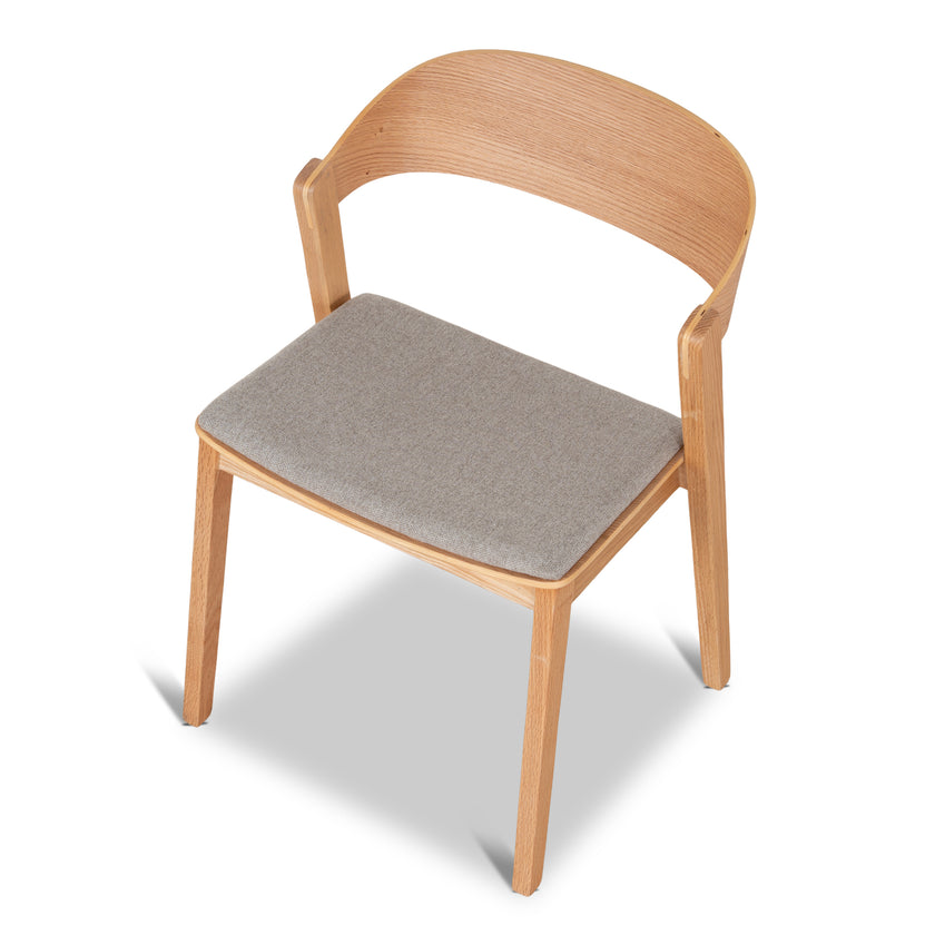 CDC10291-SD Natural Dining Chair - Grey Seat (Set of 2)