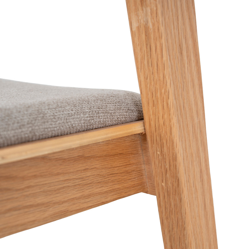 CDC10291-SD Natural Dining Chair - Grey Seat (Set of 2)