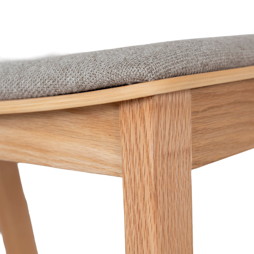 CDC10291-SD Natural Dining Chair - Grey Seat (Set of 2)