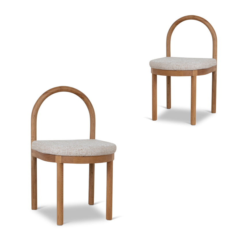 CDC10421-LJ Natural Dining Chair - Pale Beige (Set of 2)