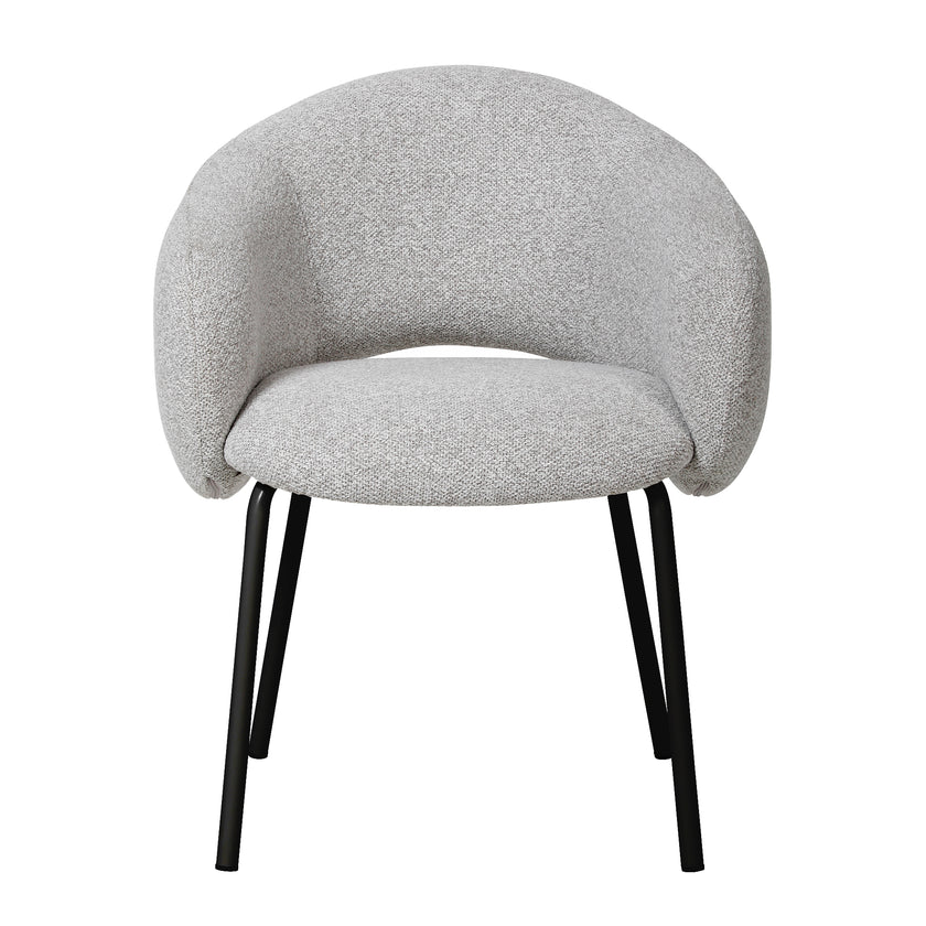 CDC10536-FH Black Dining Chair - Clay Grey (Set of 2)