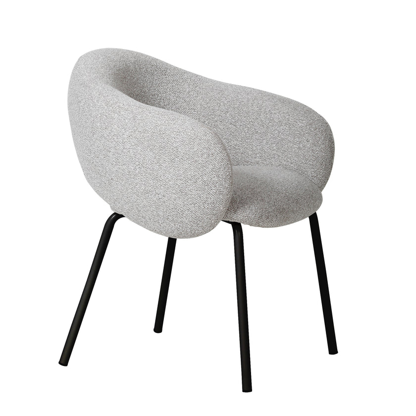 CDC10536-FH Black Dining Chair - Clay Grey (Set of 2)