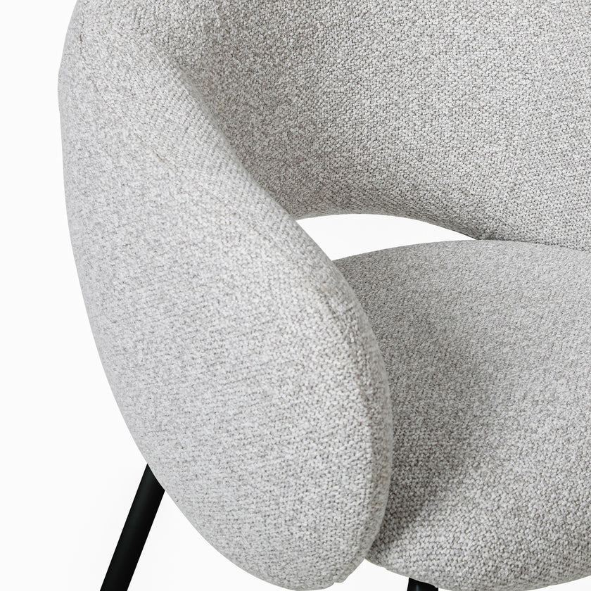 CDC10536-FH Black Dining Chair - Clay Grey (Set of 2)