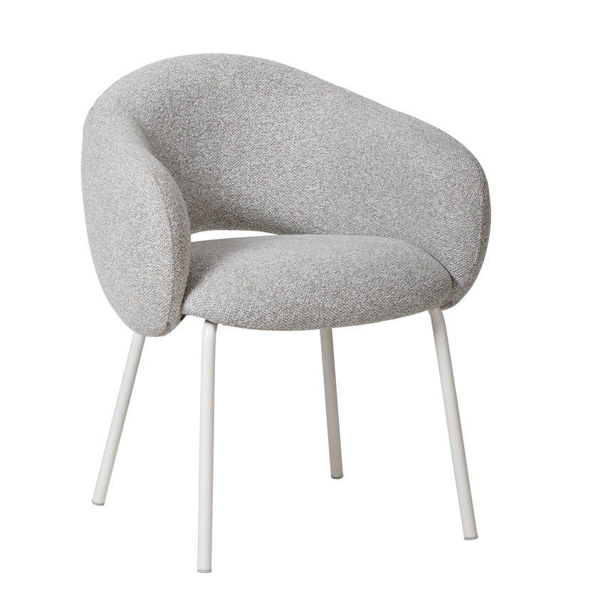 CDC10537-FH White Dining Chair - Clay Grey (Set of 2)