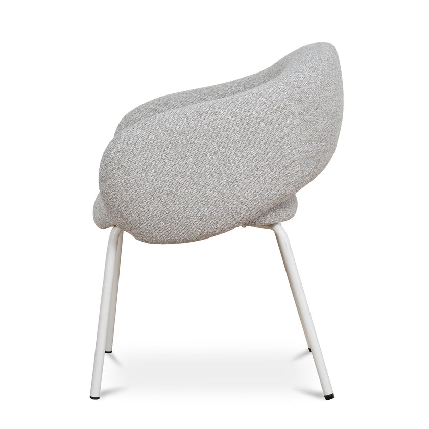 CDC10537-FH White Dining Chair - Clay Grey (Set of 2)