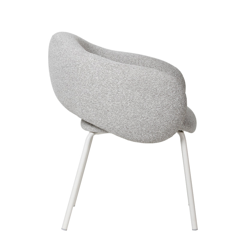 CDC10537-FH White Dining Chair - Clay Grey (Set of 2)