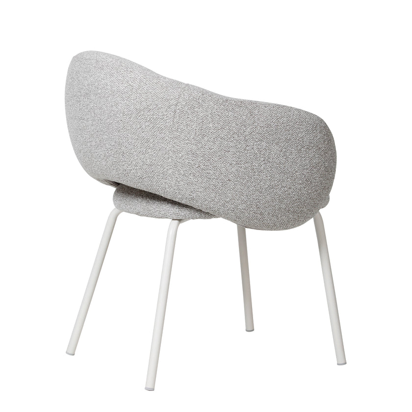 CDC10537-FH White Dining Chair - Clay Grey (Set of 2)