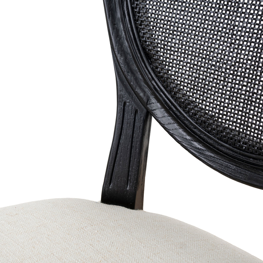 CDC10551-LJ Black ELM Dining Chair - Dawn Beige (Set of 2)