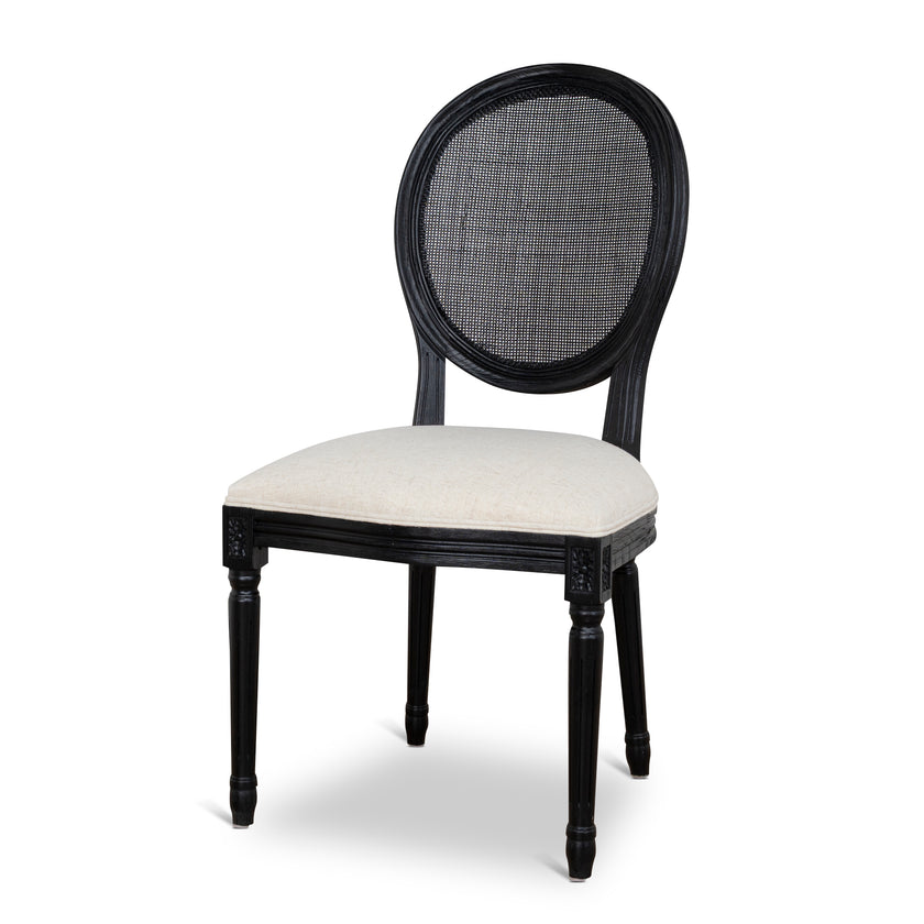 CDC10551-LJ Black ELM Dining Chair - Dawn Beige (Set of 2)