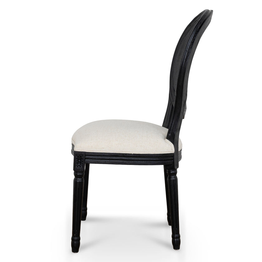 CDC10551-LJ Black ELM Dining Chair - Dawn Beige (Set of 2)