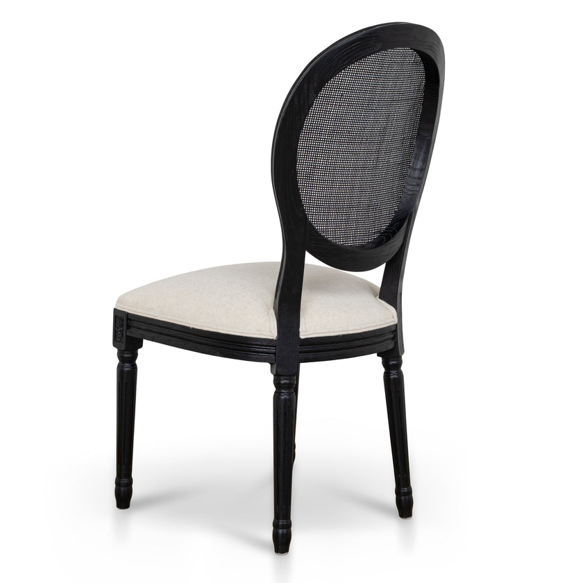 CDC10551-LJ Black ELM Dining Chair - Dawn Beige (Set of 2)