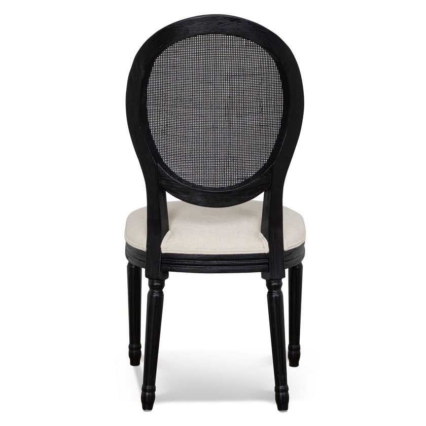 CDC10551-LJ Black ELM Dining Chair - Dawn Beige (Set of 2)