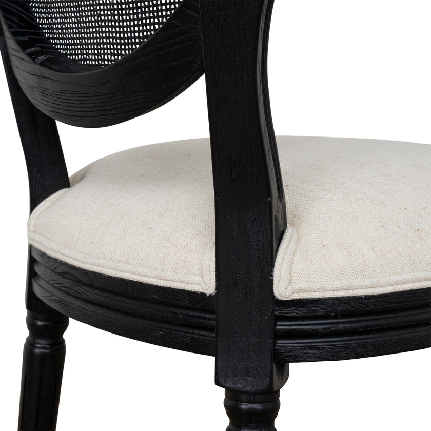 CDC10551-LJ Black ELM Dining Chair - Dawn Beige (Set of 2)