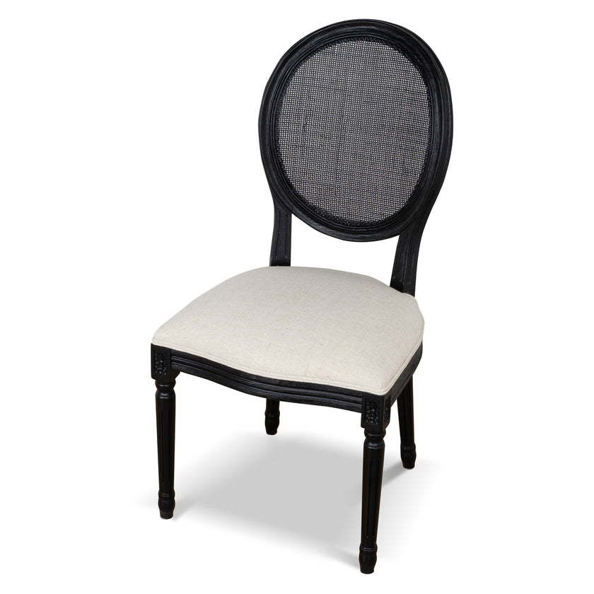 CDC10551-LJ Black ELM Dining Chair - Dawn Beige (Set of 2)