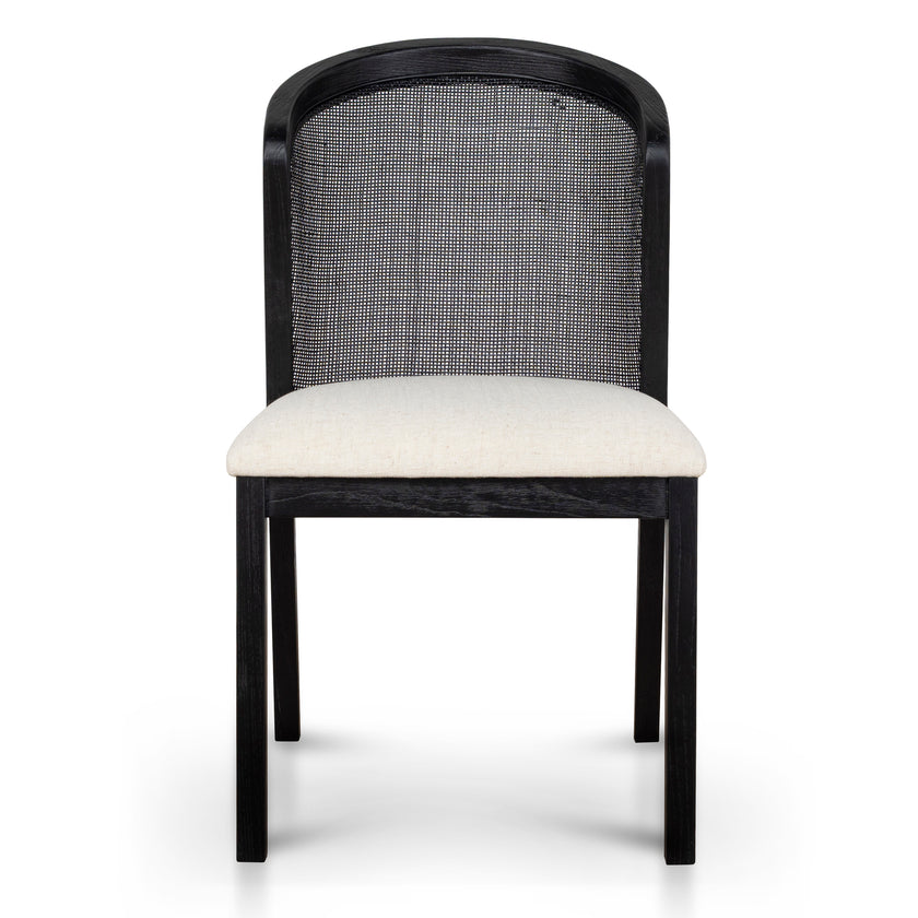 CDC10554-LJ Black ELM Dining Chair - Dawn Beige (Set of 2)