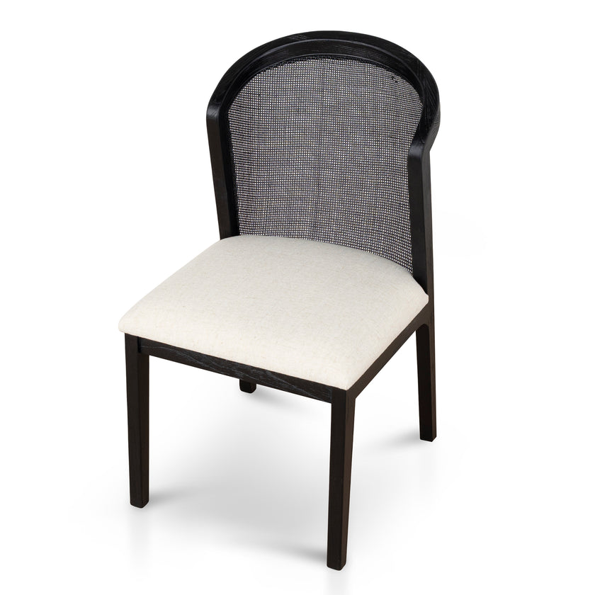 CDC10554-LJ Black ELM Dining Chair - Dawn Beige (Set of 2)