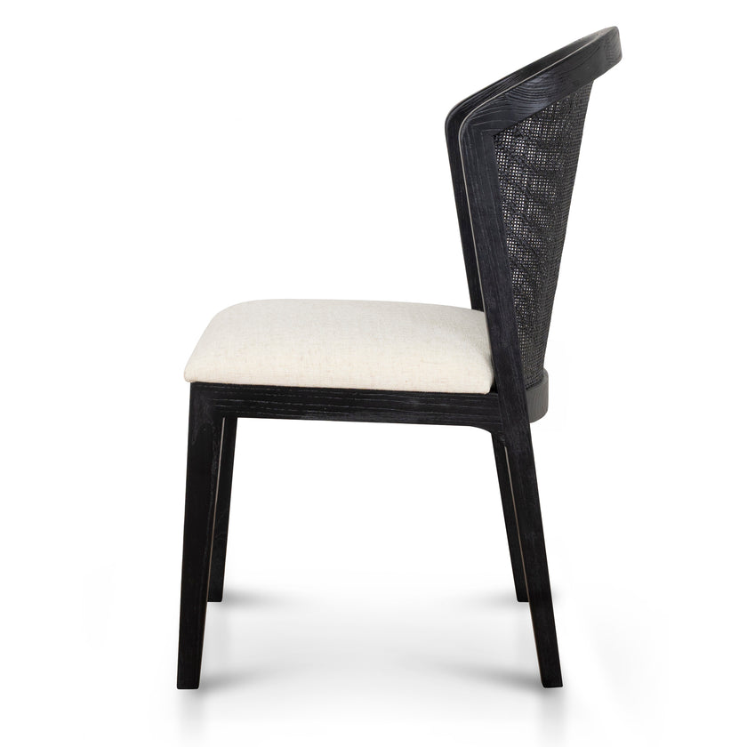CDC10554-LJ Black ELM Dining Chair - Dawn Beige (Set of 2)