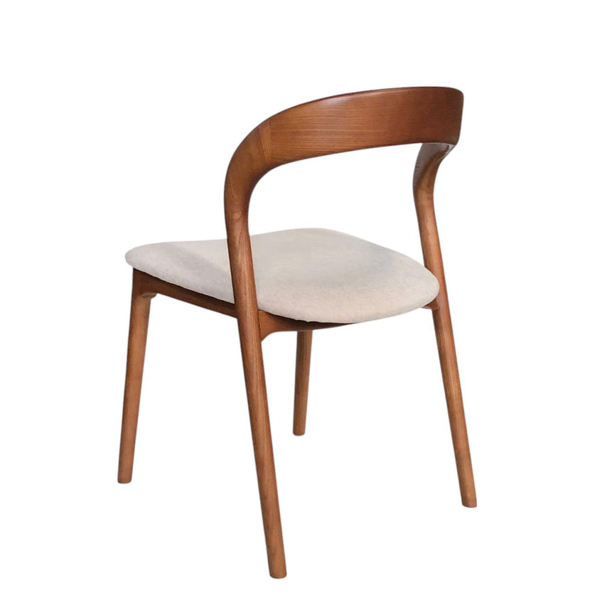 CDC10570-NX Walnut Dining Chair - Naxos Beige (Set of 2)