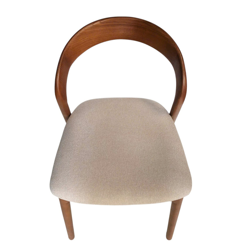 CDC10570-NX Walnut Dining Chair - Naxos Beige (Set of 2)
