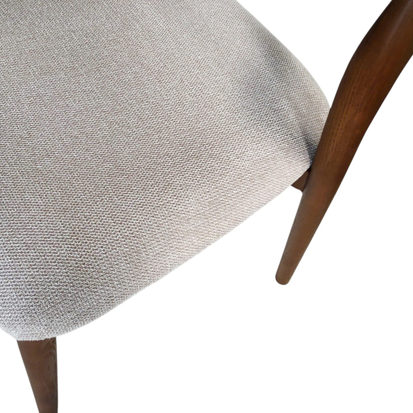 CDC10570-NX Walnut Dining Chair - Naxos Beige (Set of 2)