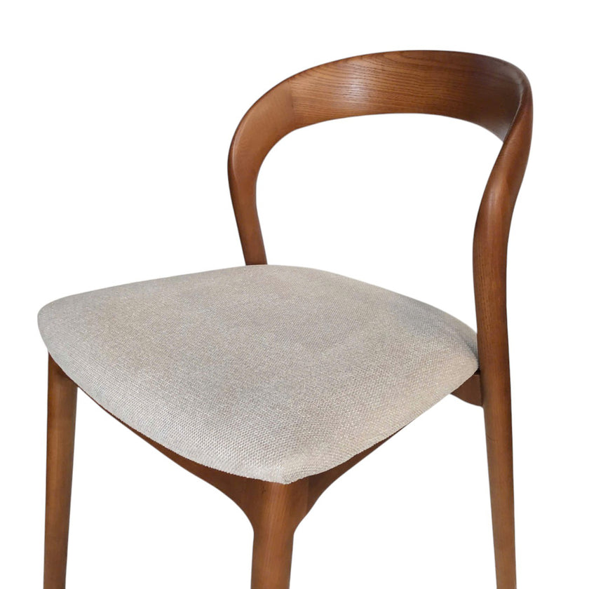 CDC10570-NX Walnut Dining Chair - Naxos Beige (Set of 2)