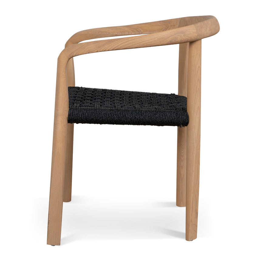 CDC10581-NX Natural Dining Chair - Naxos Charcoal Rope (Set of 2)