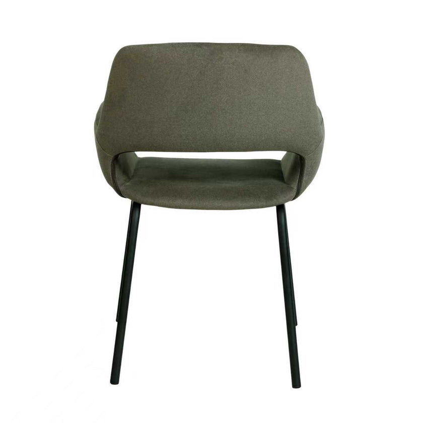 CDC12013-FH Black Dining Chair - Dark Moss Green (Set of 2)
