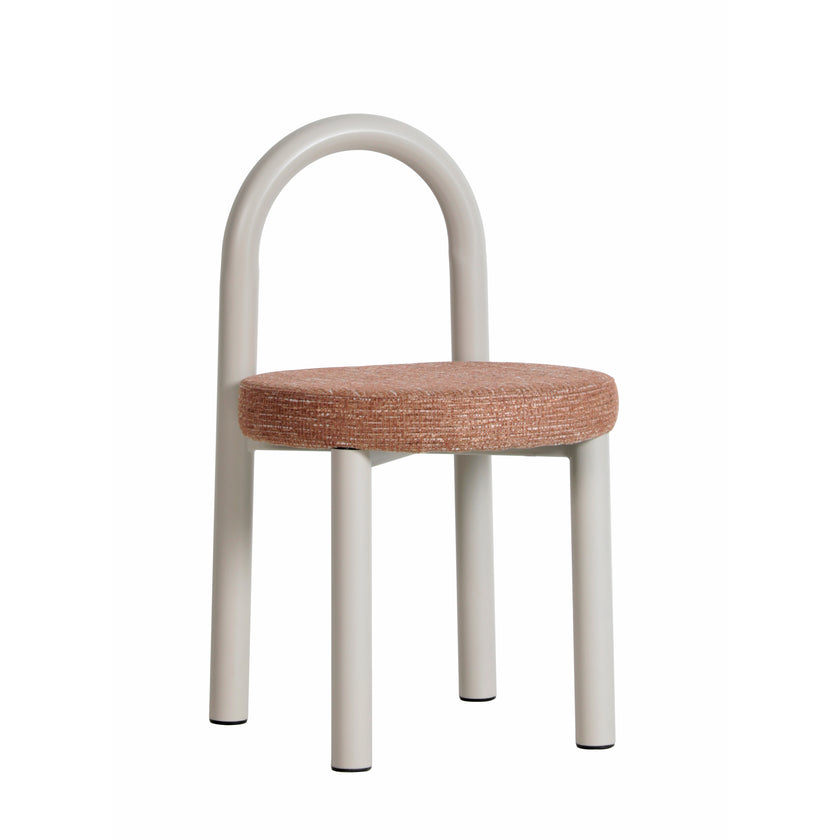 CDC12016-FH White Dining Chair - Russet Brown (Set of 2)