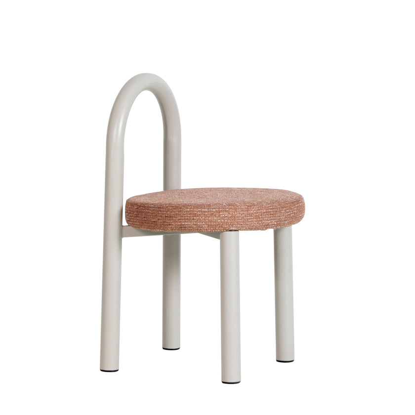 CDC12016-FH White Dining Chair - Russet Brown (Set of 2)