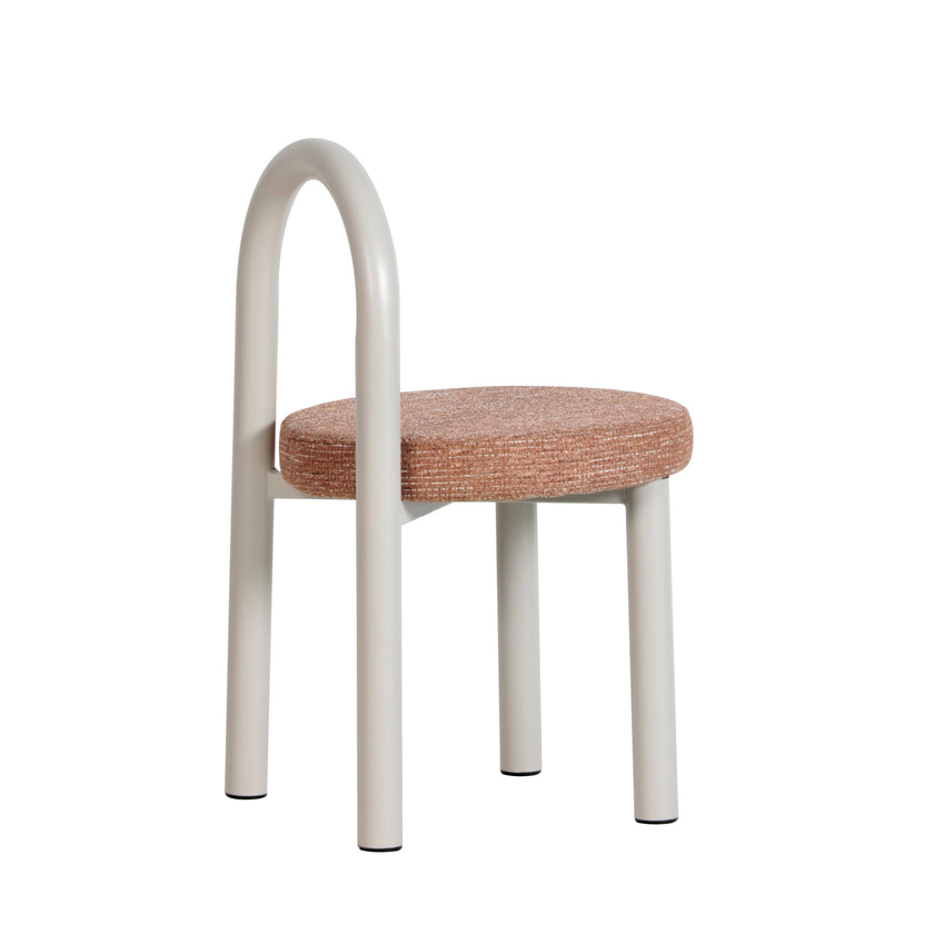 CDC12016-FH White Dining Chair - Russet Brown (Set of 2)