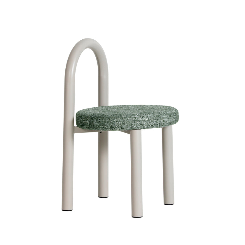 CDC12017-FH White Dining Chair - Spring Green (Set of 2)