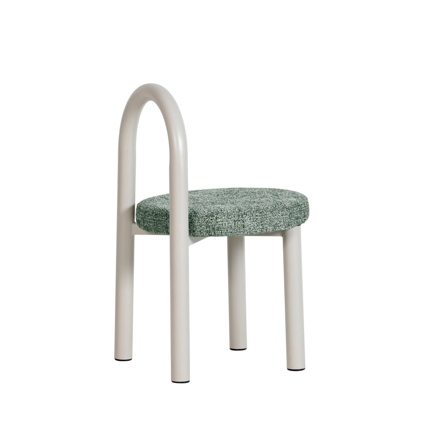 CDC12017-FH White Dining Chair - Spring Green (Set of 2)