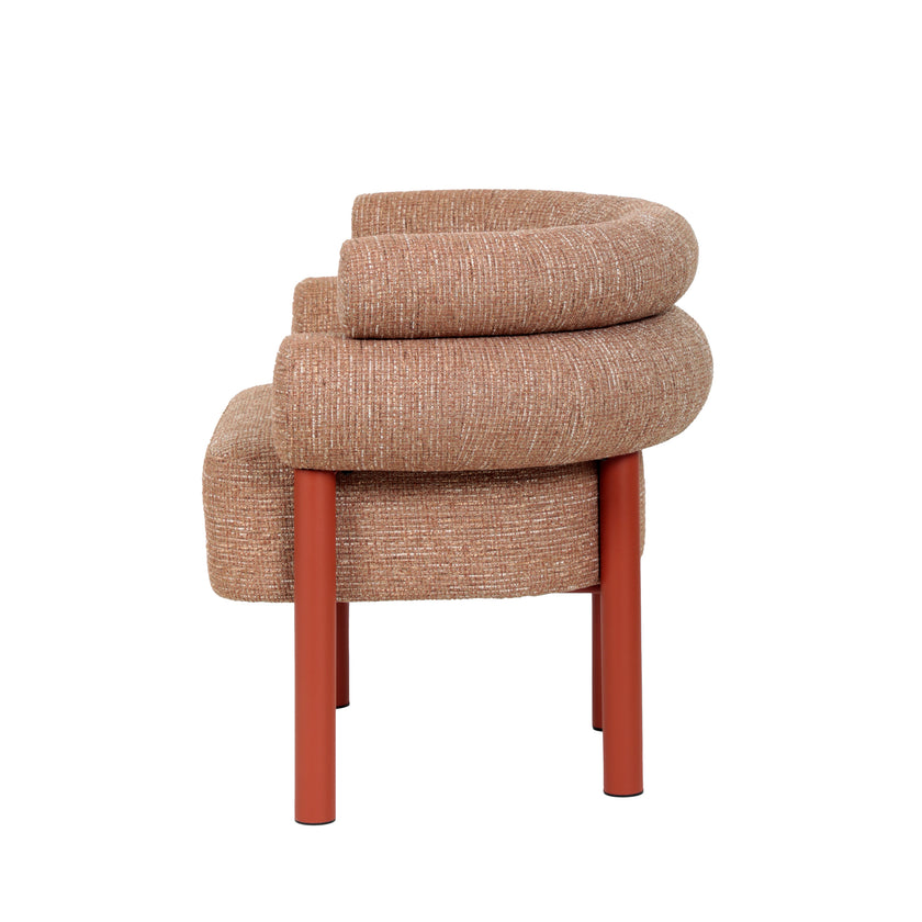 CDC12019-FH Sandy Red Armchair - Russet Brown