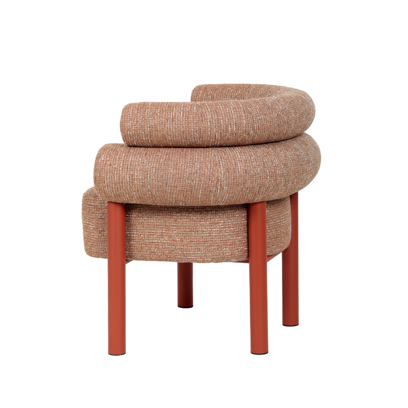 CDC12019-FH Sandy Red Armchair - Russet Brown