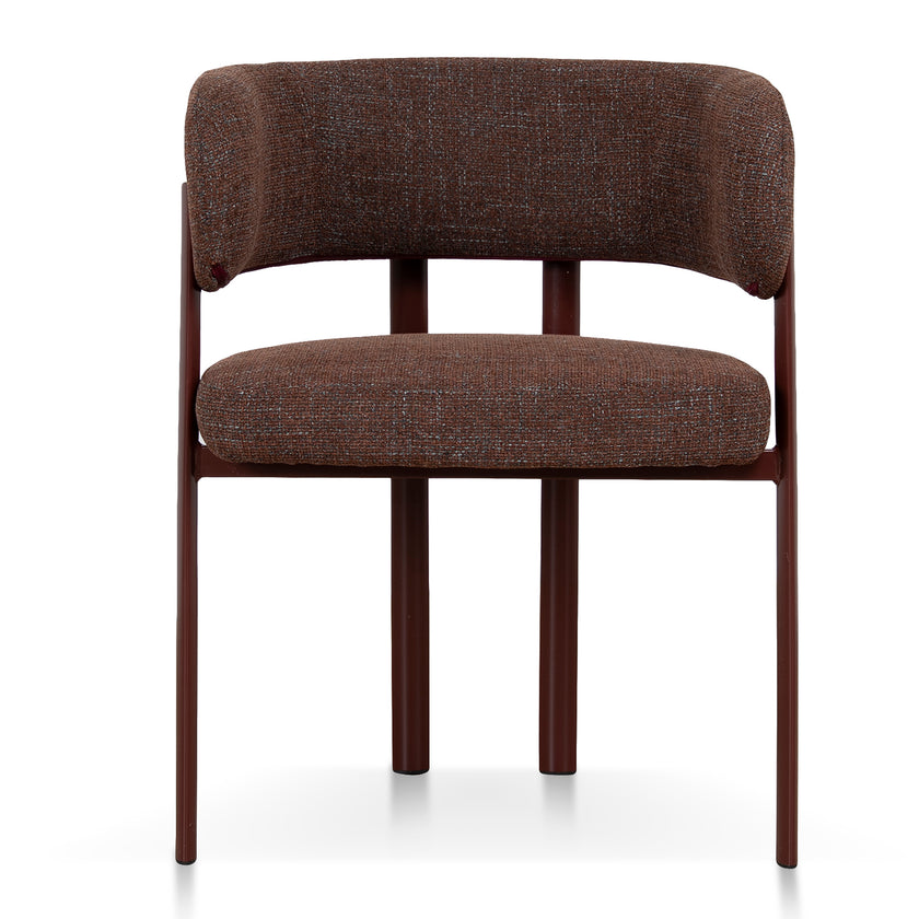 CDC12456-CI Dark Red Dining Chair - Moss Brown (Set of 2)