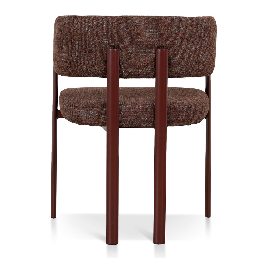 CDC12456-CI Dark Red Dining Chair - Moss Brown (Set of 2)