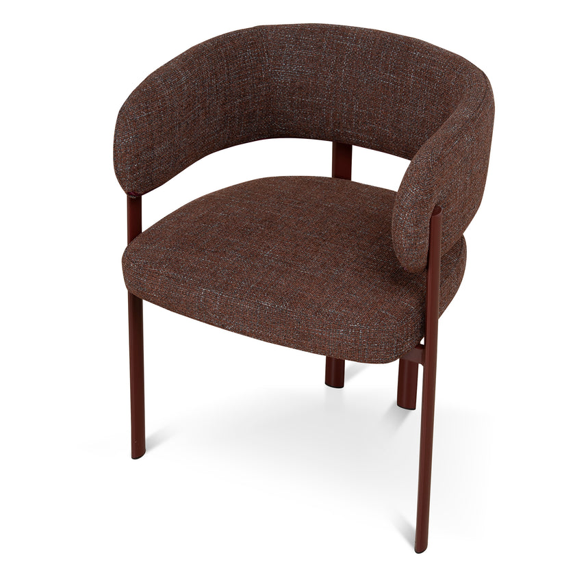 CDC12456-CI Dark Red Dining Chair - Moss Brown (Set of 2)